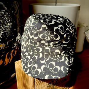 Coach black and white logo cap